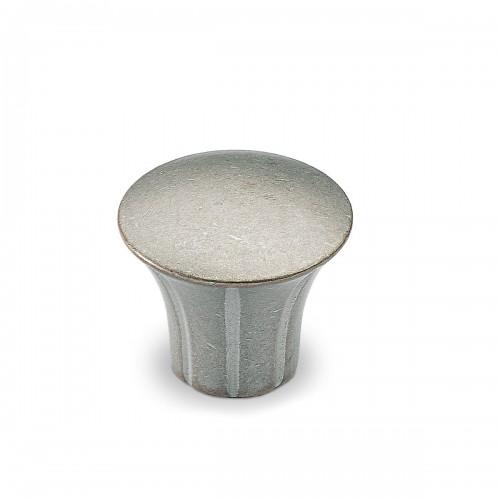 BOUTON DE MEUBLE ROND EBURACO - HAUTEUR 29 MM - D 33 MM - PAR 4 - ASPECT ARGENT ANTIQUE HETTICH