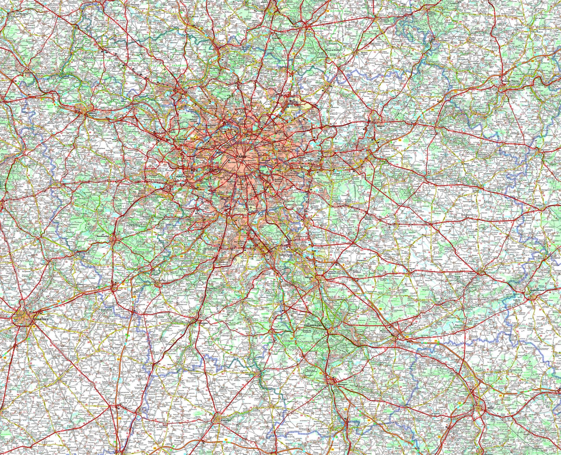 CARTE SOUPLE MURALE FRANCE DPT