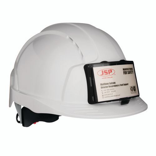 CASQUE DE PROTECTION CHANTIER EVOLITE AVEC PORTE BADGE BLANC