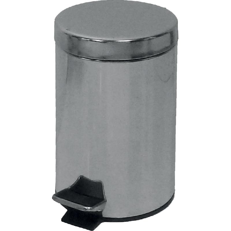 COLLECTEUR À PÉDALE JVD 5 L INOX MIROIR