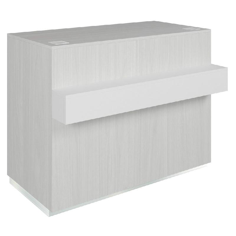 Comptoir Cage noyer clair repose sac blanc 1 tiroir 2 tablettes 120x60/76x93cm_0