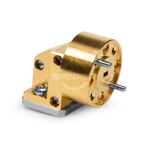 Connecteur électronique PCB R 900 (WR 10) 75-110 GHz - Spinner - Angle droit - Sans soudure_0