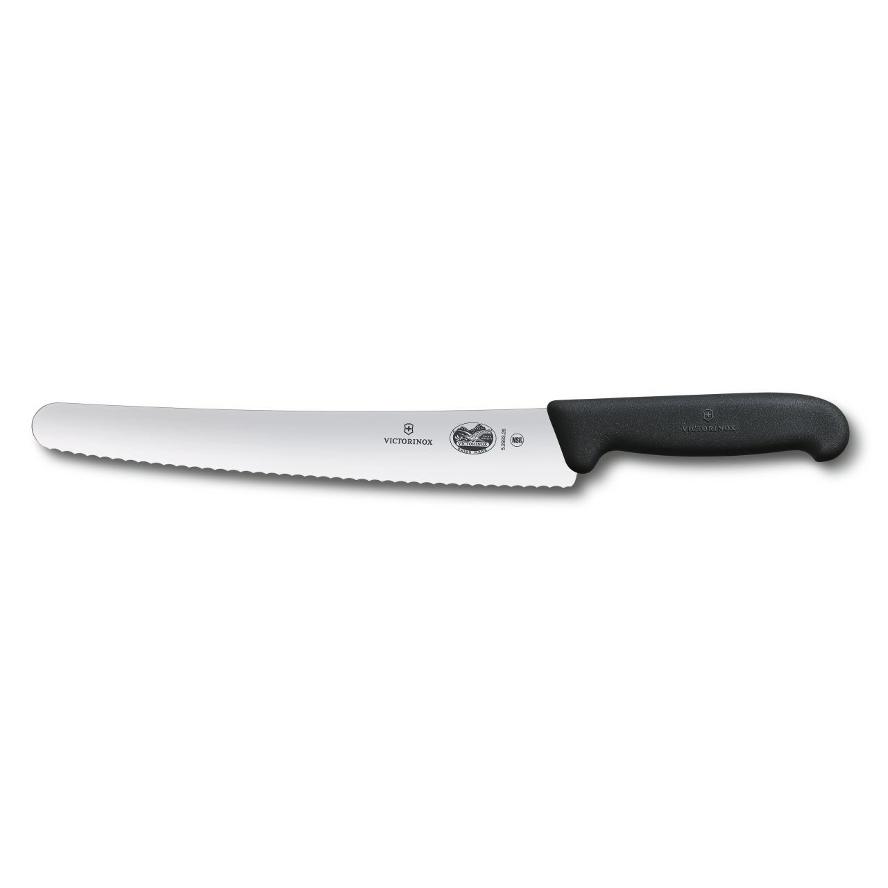 COUTEAU À PÂTISSERIE LAME DENTÉE 26CM MANCHE SYNTHÉTIQUE NOIR - FIBROX - VICTORINOX
