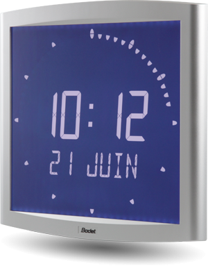 Horloge LCD Cristalys Ellipse - 230V - Radio ALS - Boitier aluminium - BODET_0