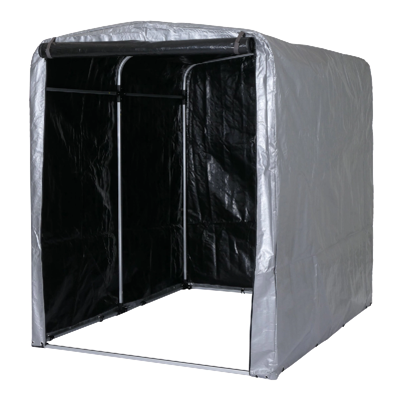 Décoshop26 - Abri de jardin en aluminium rangement divers extérieur protection uv imperméable 201x157x201 cm argenté 04_0005736 - argenté 3000261_0