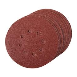 Disques Abrasifs Perforés Auto-Agrippants 150 mm – Lot de 10 – Grain 60, Idéal pour Ponçage - Silverline - beige 5055058177834_0