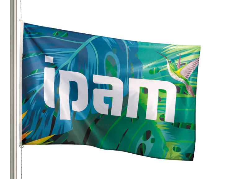 Drapeaux et pavillons - IPAM - légers, personnalisables, en maille polyester M1 ou non_0
