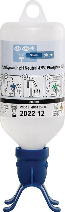 Flacon de rinçage oculaire DUO pH Neutral 0,5 l - DIN EN15154-4 - Plum - Neutralise les acides et alcalis_0
