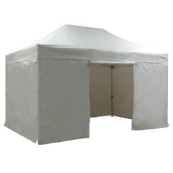 FRANCE BARNUMS Tente pliante PRO 3x4,5m pack côtés - 4 murs - ALU 55mm/PVC 580g Norme M2 - blanc - FRANCE-BARNUMS - blanc aluminium 230_0
