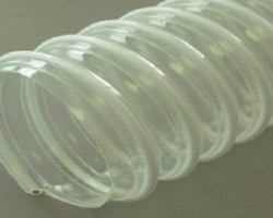 Gaine flexible en polyuréthane - spirale acier gainée PVC - aspiration de particules abrasives et granulés_0