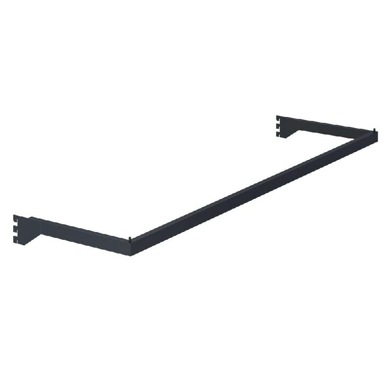 Guidon de penderie rectangulaire - section 30x15mm L120cm - noir_0