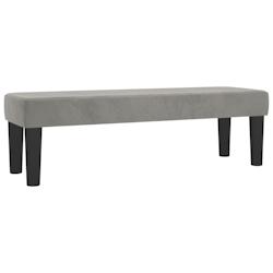 Helloshop26 - Banc banquette gris clair 100 x 30 x 30 cm velours 02_0010548 - 3000580682723_0