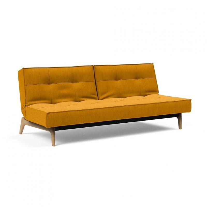 Canapé convertible INNOVATION LIVING SPLITBACK EIK - 115x200 cm - Tissu Elegance Burned Curry - Design scandinave_0