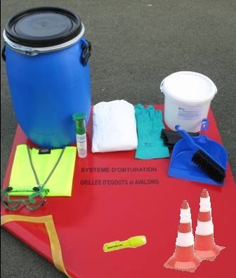 Kit antipollution ADR V10 - Équipement complet avec protection d'égout, EPI et accessoires de sécurité_0