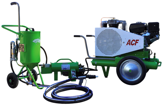 Kit d'aérogommage complet MAXI TOPOLINO 18 - Aérogommeuse avec compresseur CM7 et épurateur P104 pour sablage et décapage de toutes surfaces_0