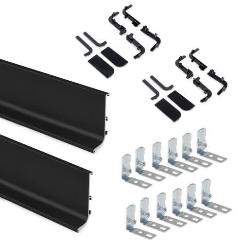 KIT DE PROFILÉS SUPÉRIEURS GOLA - POUR MEUBLES DE CUISINE - ALUMINIUM ANODISÉ MAT EMUCA