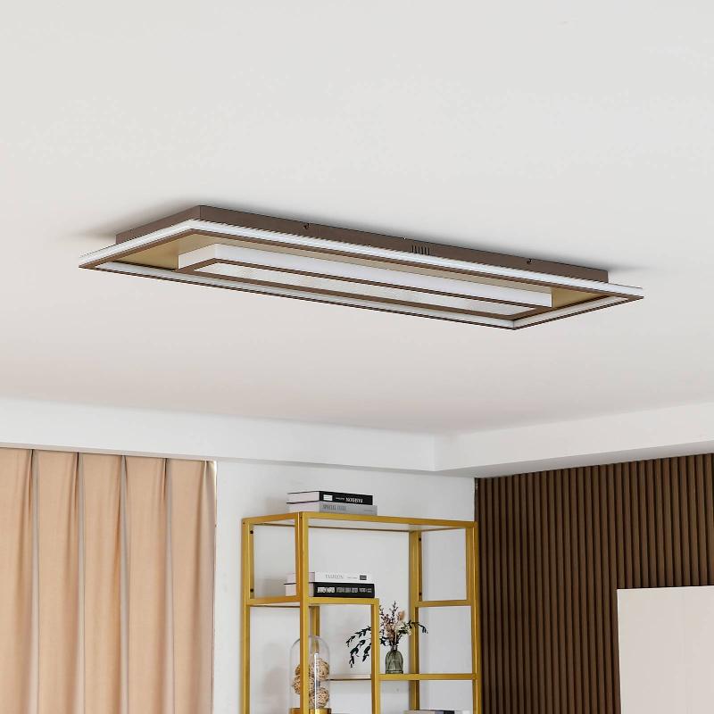 LINDBY PEKELA PLAFONNIER LED, ANGULAIRE, 110 X 40 CM
