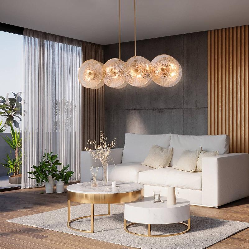 MAYTONI SUSPENSION ASTER, VERRE, LONGUEUR 101 CM, 8 X E14