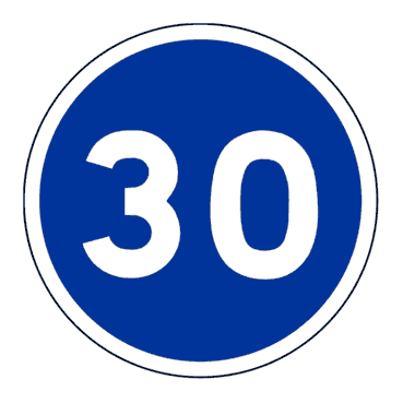 Panneau B25 - Vitesse minimale obligatoire_0