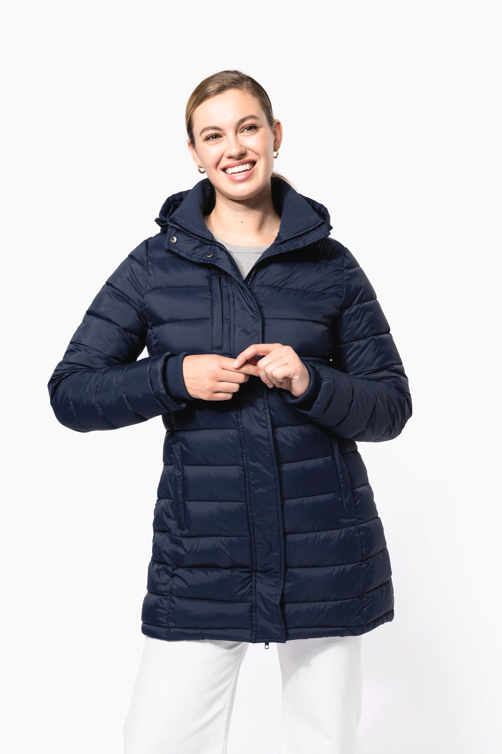 Parka doudoune légère à capuche femme - Kariban - Réf: K6129 - Coupe cintrée et look sportswear_0
