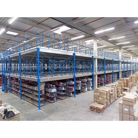Plateforme de stockage fiable - Mezzanine industrielle rapide à monter pour entrepôts_0
