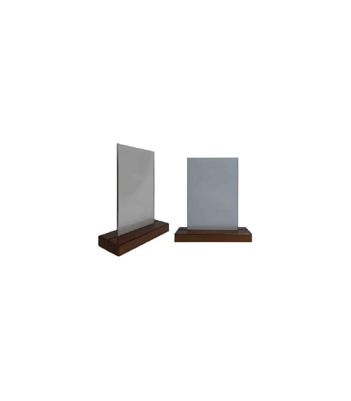 Porte menu de table en bois avec plexi A5 - Lot de 2 - Référence : PFN57CH-PLEXIA5_0