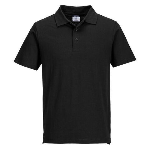 PORTWEST L210 POLO JERSEY LÉGER (48 PIÈCES PAR CARTON) NOIR - TAILLE L