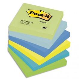 POST-IT LOT DE 6 BLOCS REPOSITIONNABLES COLORIS REVEUSE DIMENSIONS 76X76MM 654MT