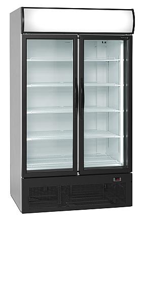 Réfrigérateur vitré 2 portes 875 litres porte aluminium noir - FSC1950H_0