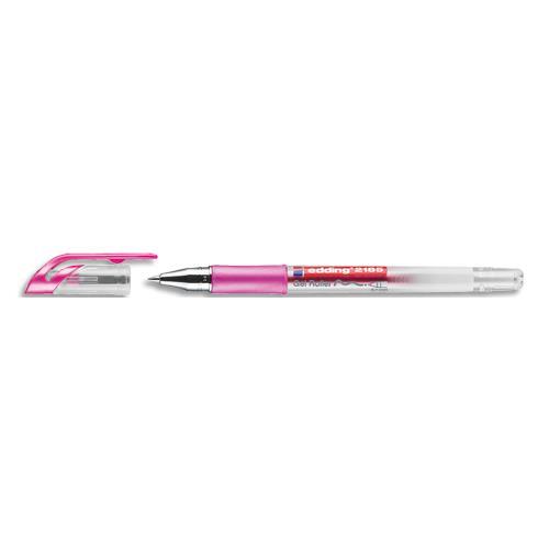 ROLLER ENCRE GEL EDDING E2185 - POINTE METALE 0,7MM - COLORIS ROSE METAL