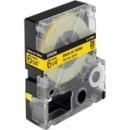 RUBAN PASTEL JAUNE / TEXTE NOIR EPSON 6MM X 9M POUR LW 400 (LC-2YBP9)
