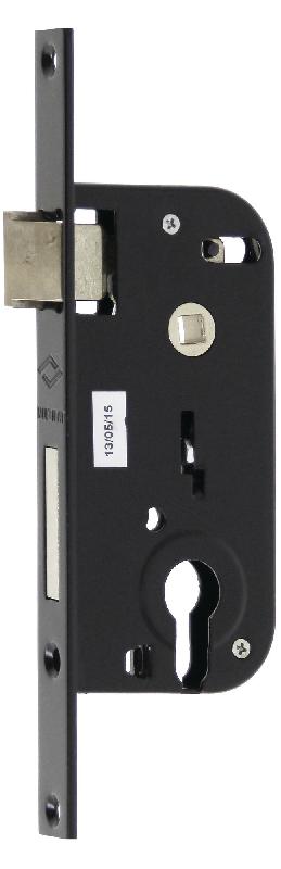 Serrure à encastrer JPM Multibat - axe 40mm - profil européen - finition noir époxy - sans gâche - 127083_0