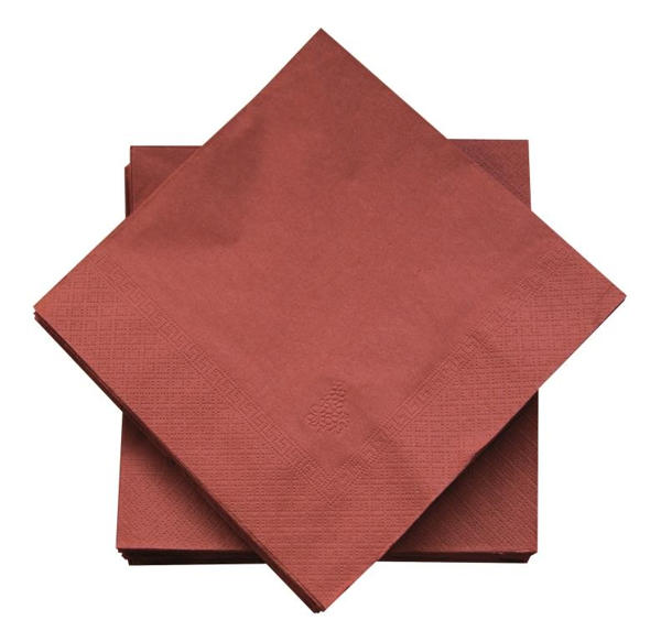 Serviettes 40 x 40 cm 2 plis terracotta - lot de 100_0