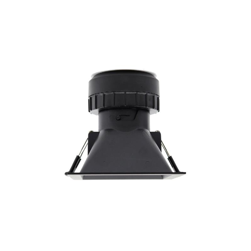 Spot encastré carré LED Pulcom 8W, 38°, sélecteur de température de couleur (2700K/3200K/4000K), finition noir mat, pour intérieur - Beneito & F_0