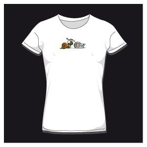 T-shirt femme escargot - col rond - motif à choisir - textile de qualité BC_0