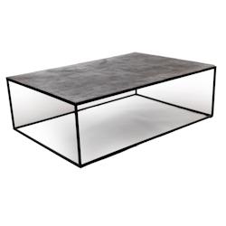Table basse aluminium noir -  Rectangle Fonte Aluminium Amadeus 145x100 cm - noir 3520071857381_0