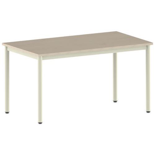 TABLE CARÉLIE 140 X 80 CM FIXE T6 STRAT ÉRABLE BEIGE 1013 - MOBIDECOR