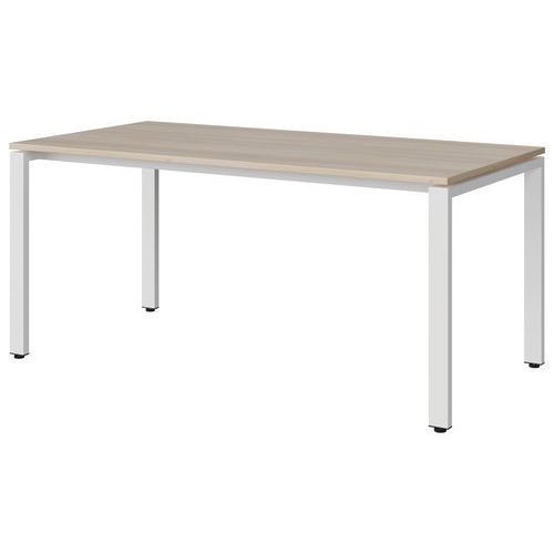 TABLE MALIBU 160X80 T5 SOUDÉ STRA ABS ACACIA/BLC 9016