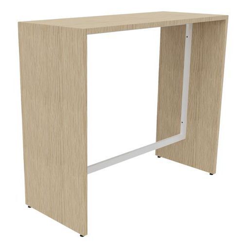 TABLE RÉUNION HAUTE CONVY 120X104X50 CM CHÊNE FIL/BLANC - BURONOMIC