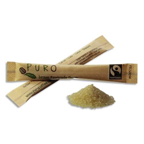 Puro boîte de 1000 sucre brun en bûchettes de 3g_0