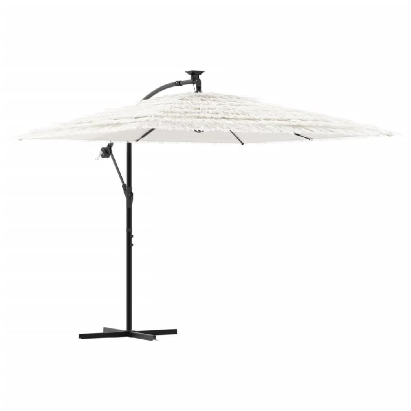 VidaXL Parasol de jardin avec mât en acier blanc 246x246x230 cm Modèle Titan Modern Pro - 4005077_0