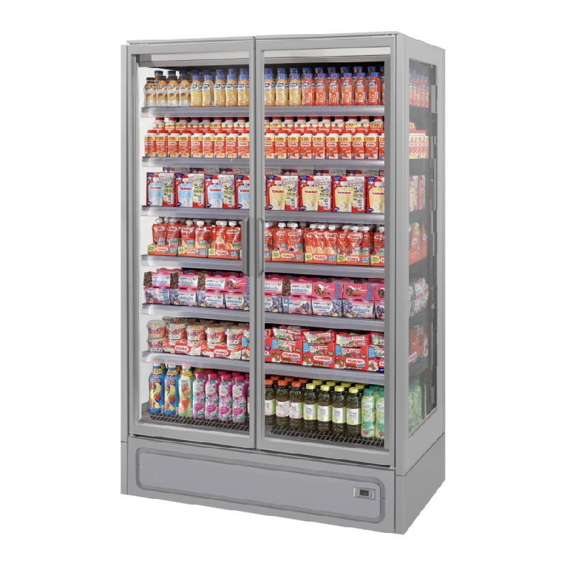 Vitrine verticale froid positif 2 portes Bonnet Névé EPTA Multifresh 2P/125 Efficia P74cm (%IN1-1C-205...)_0