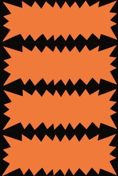 Apli Lot de 400 étiquettes carton 250 g/m², forme rectangulaire 3,5x9, coloris orange fond noir - 3270240664189_0