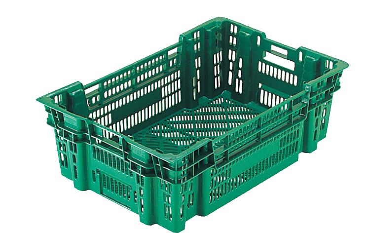 Bac plastique alimentaire - fond et parois ajourés - Format : 600 x 400 x 195h mm_0