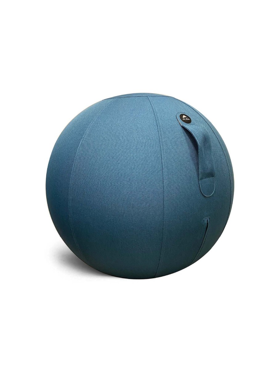 Ballon ergonomique bleu canard - Siège de bureau MHBALL B - Housse lavable et accessoires inclus_0