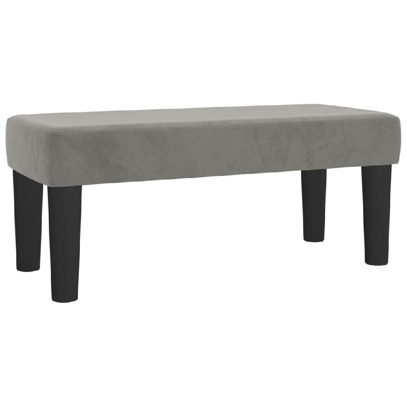 BANC BANQUETTE 70 X 30 X 30 CM VELOURS GRIS CLAIR 02_0010654_0