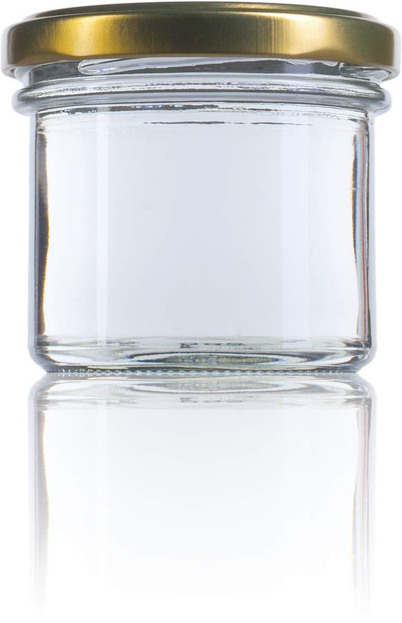 Bocal en verre cylindrique - 125 ml - TO 066 - Verre blanc_0