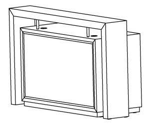 Caisse Cubic Styl 1800 - Meuble de caisse classique avec tiroir, niches et porte - Made in France_0