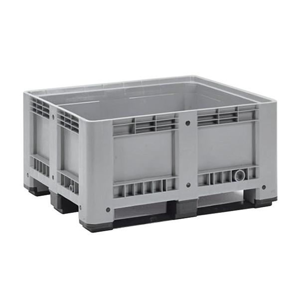 Caisse-palette plastique rigide pleine avec 3 semelles - 1200x1000x600 mm - Jusqu'à 470kg de charge - Réf CAI123CP1210006_0
