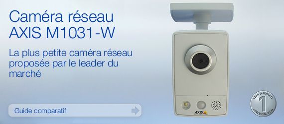 Caméra de surveillance AXIS M1031-W - réseau sans fil et filaire, détection infrarouge, audio bidirectionnelle_0